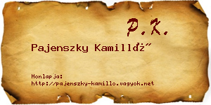 Pajenszky Kamilló névjegykártya